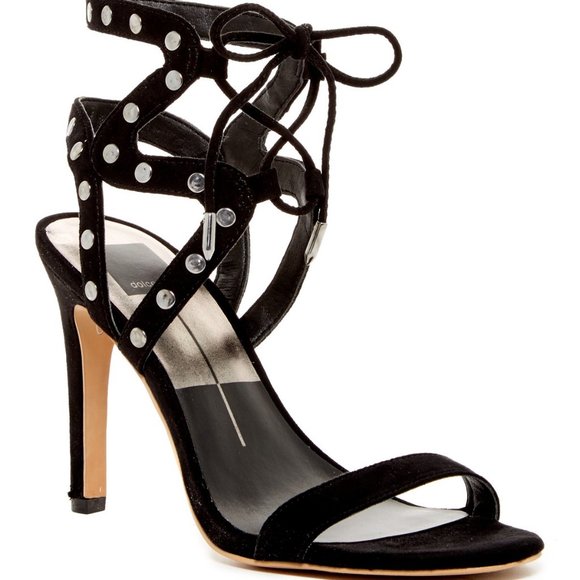 Anthropologie Shoes - Dolce Vita New Strappy Stud Heel Sandal BLACK Lace Up NIB Womens 9 SEXY Last One